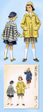 1950s Original Vintage McCall Sewing Pattern 9167 Uncut Girls Swing Coat Sz 12