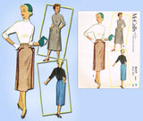 1950s Vintage McCalls Pattern 9177 Uncut Misses Skirt w Cute Pockets Size 30W