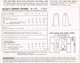 1950s Vintage McCalls Pattern 9177 Uncut Misses Skirt w Cute Pockets Size 30W
