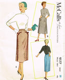 1950s Vintage McCalls Pattern 9177 Uncut Misses Skirt w Cute Pockets Size 30W
