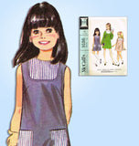 1960s Vintage McCall's Sewing Pattern 9186 Uncut Little Girls Boho Dress Size 10