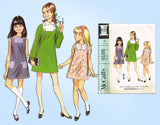 1960s Vintage McCall's Sewing Pattern 9186 Uncut Little Girls Boho Dress Size 10