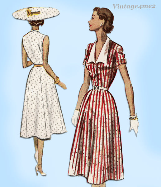 McCall's 9189: 1950s Uncut Misses Summer Dress Sz 36 Bust Vintage Sewing Pattern