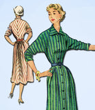1950s Vintage McCalls Sewing Pattern 9240 Misses Bias Cut Dress Size 14 32 Bust