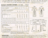 1950s Vintage McCalls Sewing Pattern 9240 Misses Bias Cut Dress Size 14 32 Bust