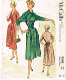 1950s Vintage McCalls Sewing Pattern 9240 Misses Bias Cut Dress Size 14 32 Bust