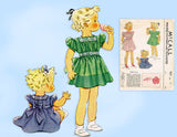 McCall 927: 1940s Cute Uncut Toddler Girls Dress Size 6 Vintage Sewing Pattern
