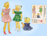 McCall 927: 1940s Cute Uncut Toddler Girls Dress Size 6 Vintage Sewing Pattern