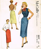 McCall's Pattern 9277: 1950s Easy Misses Slender Skirt 26 W Vintage Sewing Pattern