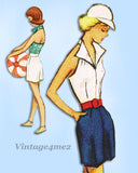 McCall's 9301: 1950s Teen Halter Top & Shorts Sz 34 Bust Vintage Sewing Pattern