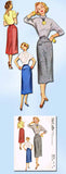 1950s Vintage Slender Skirt Gr8 Lines Unused 1953 McCall's Sewing Pattern 24 W