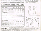 1950s Vintage McCall Sewing Pattern 9326 Misses Sleeveless Dress Size 20 38 Bust