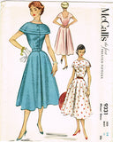 1950s Vintage McCall's Sewing Pattern 9331 Uncut Misses Cocktail Dress Size 32 B