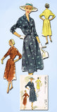 1950s Vintage McCall Sewing Pattern 9349 Classic Misses Day Dress Size 16 34 B