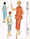 1950s Vintage McCalls Sewing Pattern 9382 Uncut Misses 2 Pc Maternity Dress Size 12 - Vintage4me2