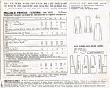 1950s Vintage McCalls Sewing Pattern 9392 FF Misses Skirt & Contour Belt Sz 26 W