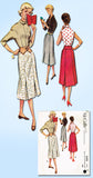 1950s Vintage McCalls Sewing Pattern 9392 FF Misses Skirt & Contour Belt Sz 26 W