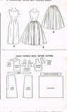 1950s Vintage Misses Cocktail Dress 1953 McCalls Sewing Pattern 9434 Size 12