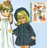 1960s Vintage McCalls Sewing Pattern 9449 17 to 18 Goody Two Shoes Doll Clothes