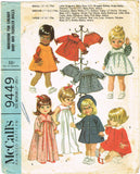 1960s Vintage McCalls Sewing Pattern 9449 17 to 18 Goody Two Shoes Doll Clothes