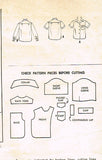 1950s Vintage McCalls Sewing Pattern 9452 Toddler Girls Monogram Shirt Size 4