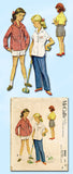 1950s Vintage McCalls Sewing Pattern 9452 Toddler Girls Monogram Shirt Size 4