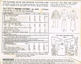1950s Vintage McCalls Sewing Pattern 9459 Uncut Misses 2 Piece Suit Size 32 Bust