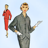 1950s Vintage McCalls Sewing Pattern 9459 Uncut Misses 2 Piece Suit Size 32 Bust