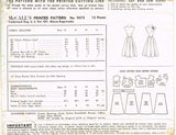 1950s Vintage McCalls Sewing Pattern 9473 Uncut Misses Stylish Day Dress Sz 34 B