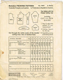 McCall 9491: 1930s Stunning MIsses Fancy Blouse Sz 36 B Vintage Sewing Pattern