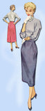 1950s Original Vintage McCalls Pattern 9516 Easy Misses One Piece Skirt Sz 28 W