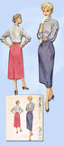 1950s Vintage McCalls Sewing Pattern 9516 Easy Misses One Piece Skirt Size 24 W