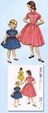 1950s Vintage Toddler Girls Dress 1953 McCalls VTG Sewing Pattern 9524 Size 6