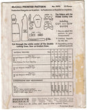 McCall 9592: 1930s Stunning Misses Slender Dress Sz 34 B Vintage Sewing Pattern