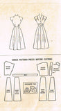 1950s Vintage McCall Sewing Pattern 9640 Misses Soft Feminine Dress Size 16 34B