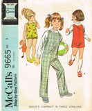 McCall 9665: 1960s Uncut Toddler Girls Romper Vintage Sewing Pattern