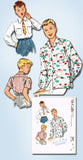 1950s Vintage McCalls Sewing Pattern 9691 Classic Little Boys Shirt Size 8 26C - Vintage4me2
