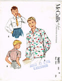 1950s Vintage McCalls Sewing Pattern 9691 Classic Little Boys Shirt Size 8 26C - Vintage4me2
