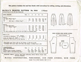 1950s Original Vintage McCalls Sewing Pattern 9694 Toddler Girls Slacks Size 6
