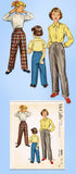 1950s Vintage McCalls Sewing Pattern 9694 Uncut Toddler Girls Slacks Size 4 23B