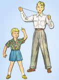 1950s Vintage McCall Sewing Pattern 9695 Uncut Toddler Boys Shirt & Pants Size 6