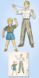 1950s Vintage McCall Sewing Pattern 9695 Uncut Toddler Boys Shirt & Pants Size 6