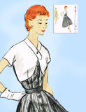 1950s Vintage McCall's Sewing Pattern 9707 Misses Sun Dress & Jacket Sz 34 Bust - Vintage4me2
