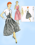 1950s Vintage McCall's Sewing Pattern 9707 Misses Sun Dress & Jacket Sz 34 Bust