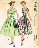 1950s Vintage McCalls Sewing Pattern 9740 Misses Cocktail Dress w Sash Size 32 B
