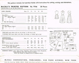 1950s Vintage McCall's Sewing Pattern 9766 Uncut Misses Dress & Playsuit Sz 32 B