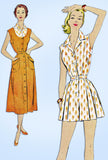 1950s Vintage McCall's Sewing Pattern 9766 Uncut Misses Dress & Playsuit Sz 32 B