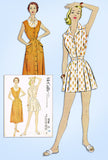 1950s Vintage McCall's Sewing Pattern 9766 Uncut Misses Dress & Playsuit Sz 32 B