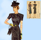 McCall 9896: 1930s Misses Colorblock Dress Size 32 Bust Vintage Sewing Pattern
