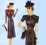 McCall 9896: 1930s Misses Colorblock Dress Size 32 Bust Vintage Sewing Pattern